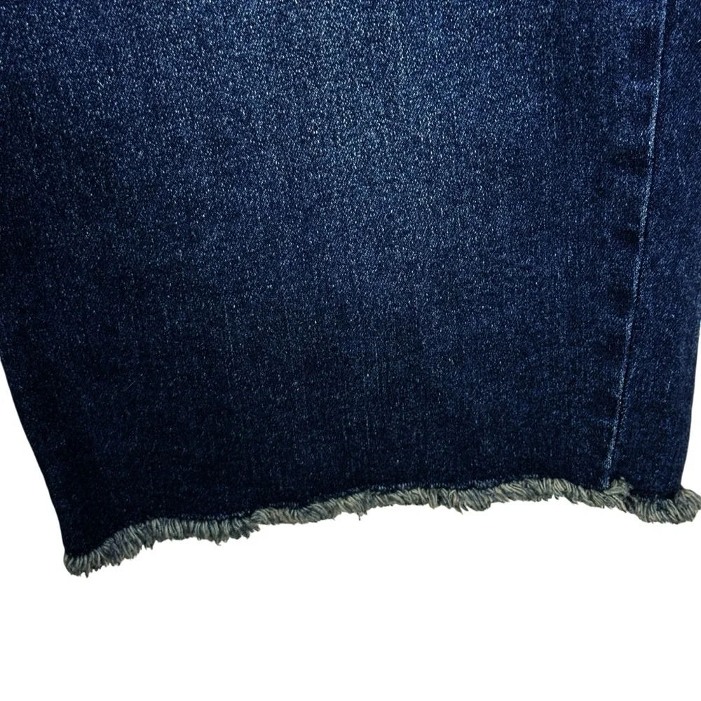 DG2 Diane Gilman Indigo Denim Classic Stretch Pull On Bermuda Shorts Women's L - Picture 6 of 10